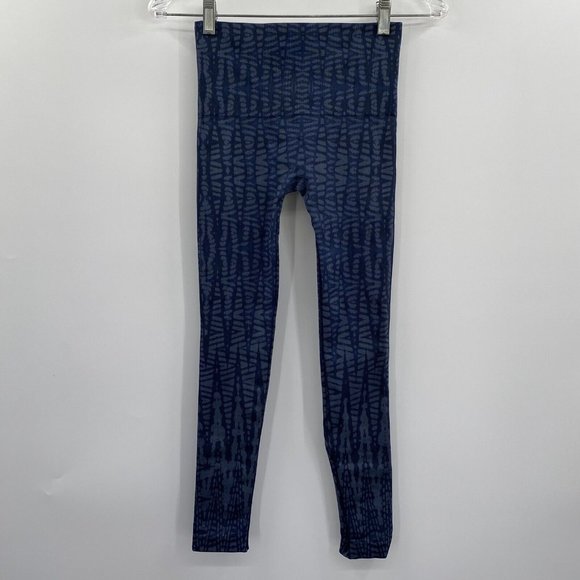 Spanx Women's Small Geo Stretch Pull On‎ Cropped Indigo Seamless Leggings - Picture 3 of 4